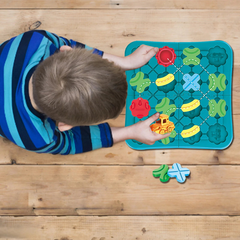 Jogo Montessori de Desafios Lógicos com Carrinho - SmartPlay